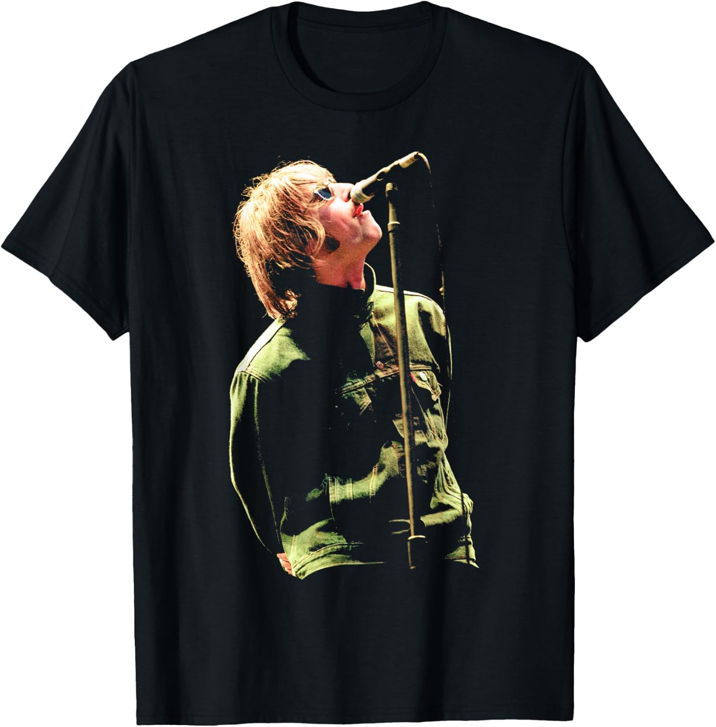 Liam Gallagher with Oasis at Balloch Castle 1996 , Black, S T-Shirt - T-Shirt | Black