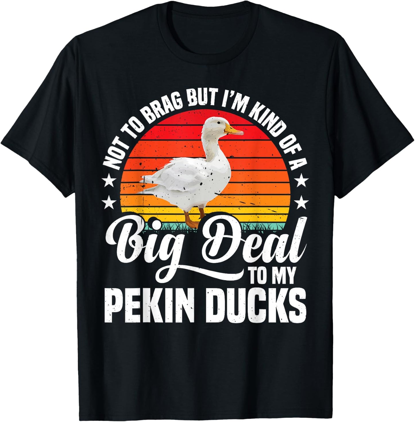 Pekin Duck Owner Pekin Duck Stuffed Animal Toys Pekin Ducks T-Shirt - T-Shirt | Black