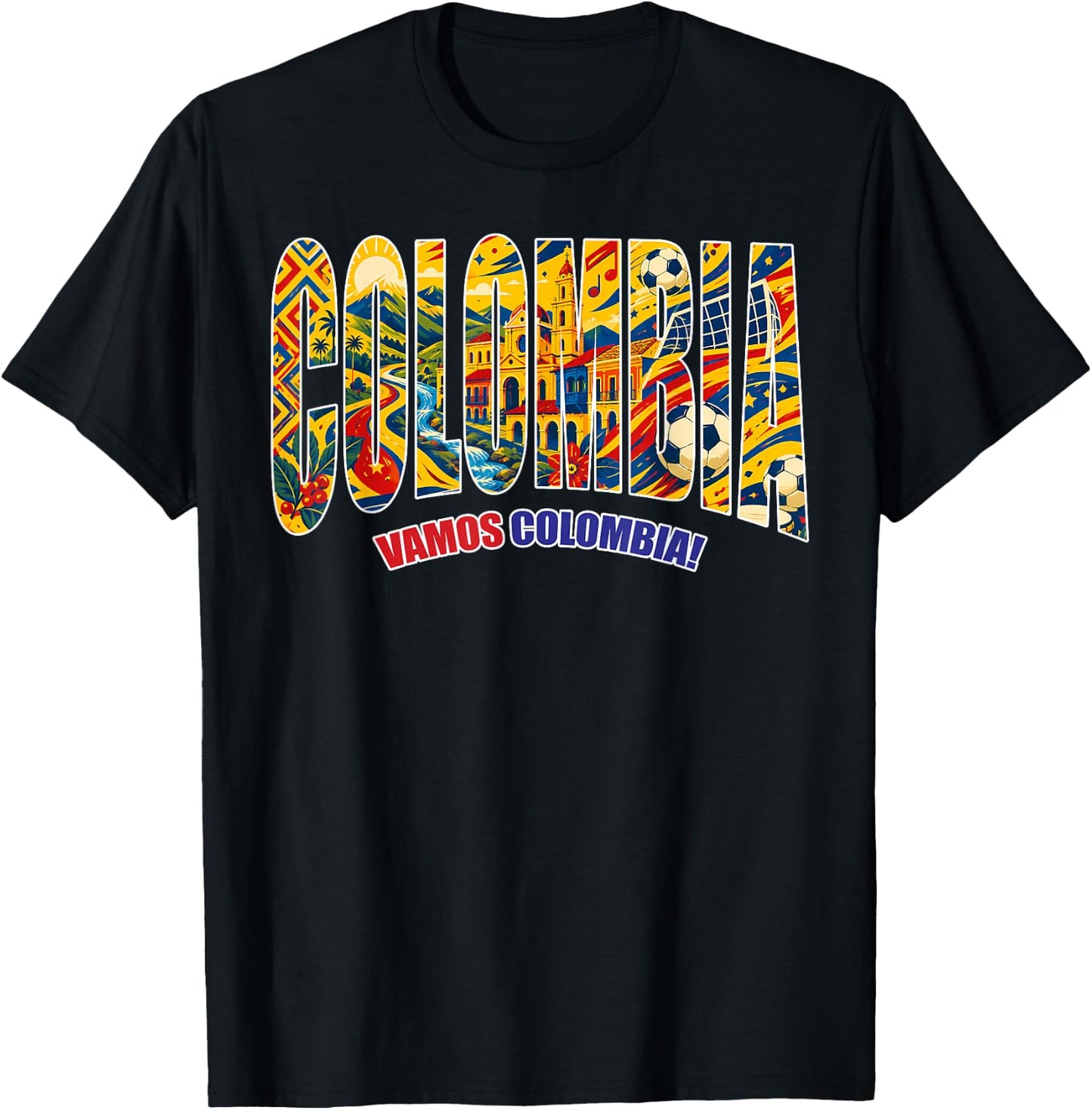 Colombia Country Colombian Flag Women Kids T-Shirt - T-Shirt | Black