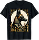 Streetwear 80s 90s Egypt Retro Egyptian God Anubis , black T-Shirt - T-Shirt | Black