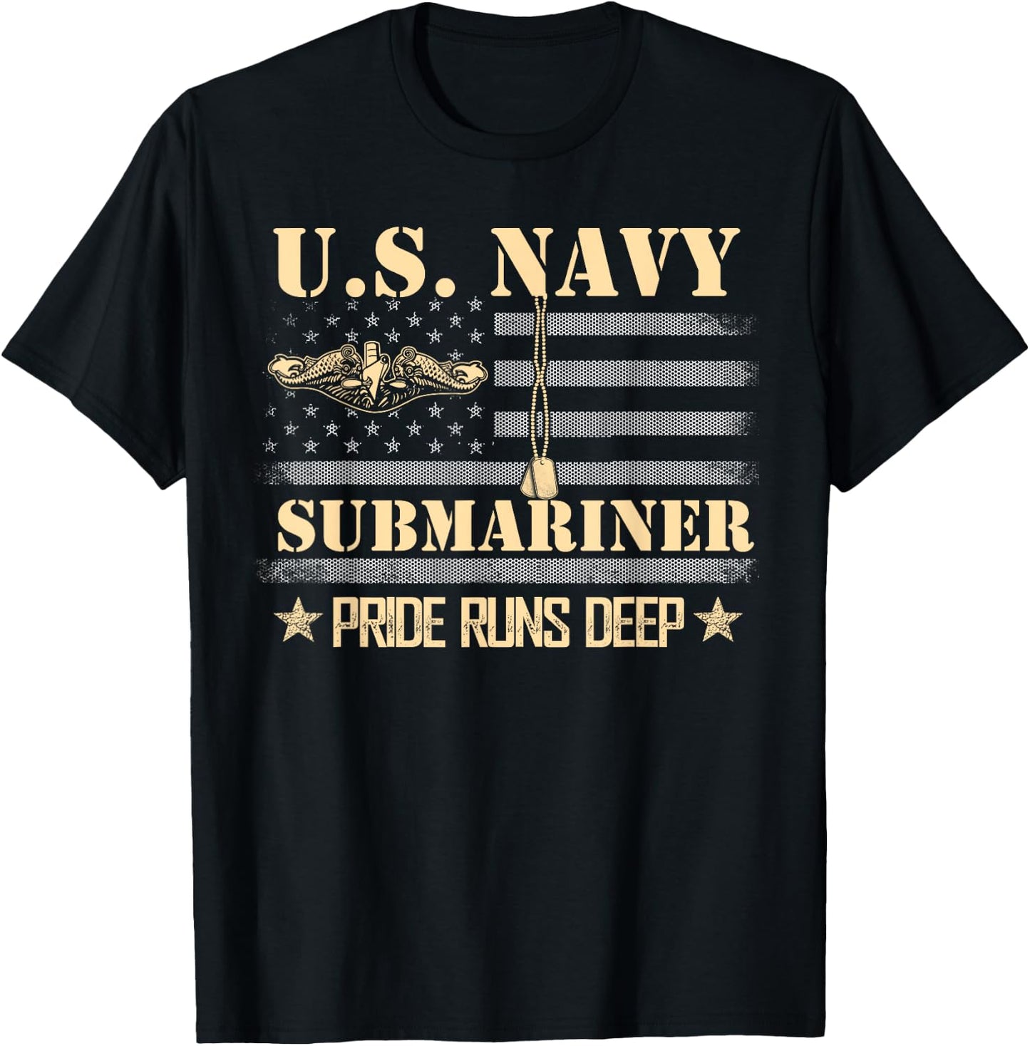 U.S Submarines Veteran Service Military Patriotic T-Shirt - T-Shirt | Black