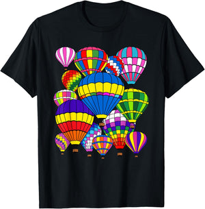 Funny Hot Air Balloon Festival Balloonist Fly Ballooning T-Shirt - T-Shirt | Black