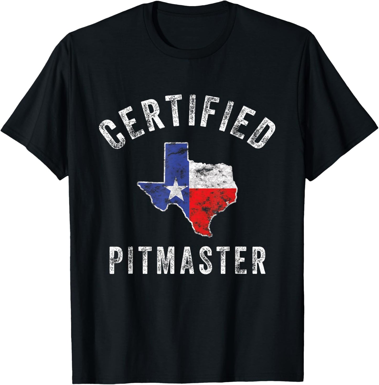 Texas Smoked Meat BBQ Pitmaster Grilling Retro Vintage Gift T-Shirt - T-Shirt | Black