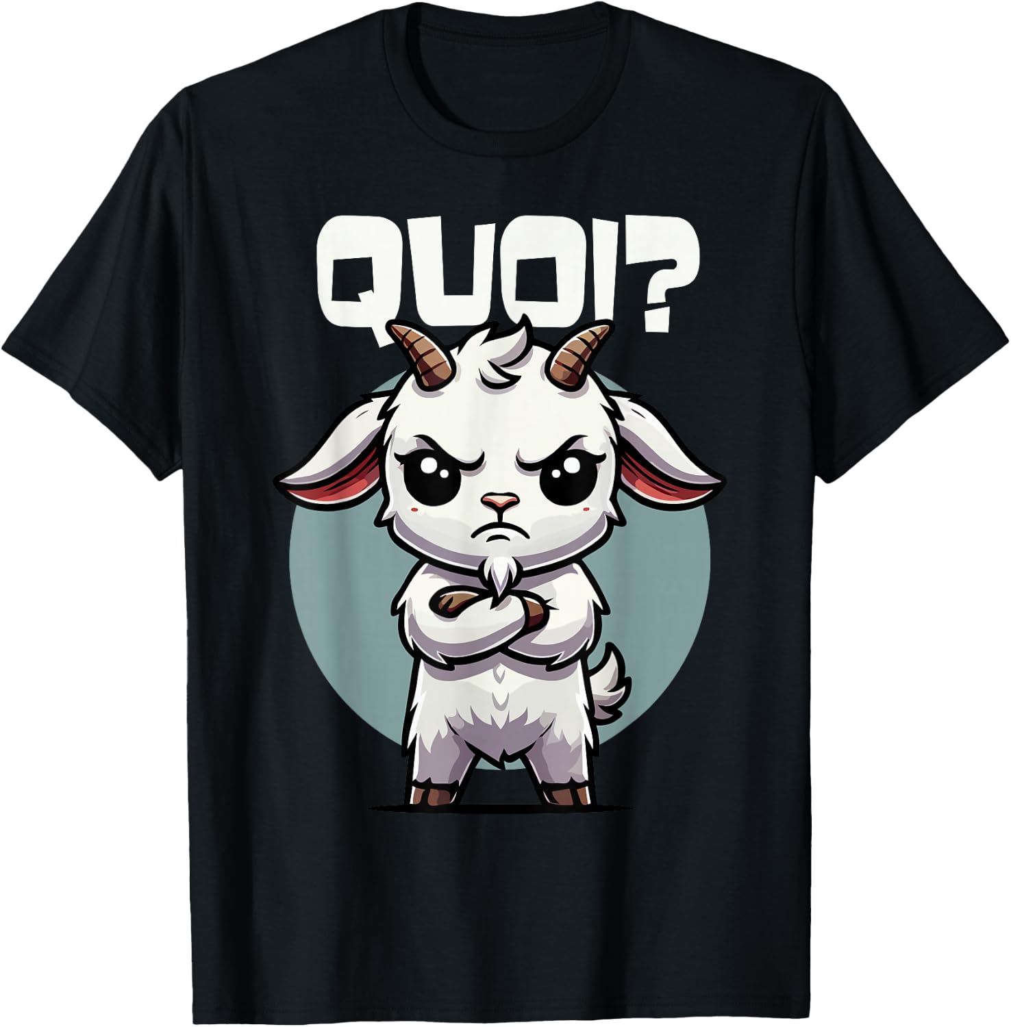 Goat Funny Girls Boys Goats , Black, S T-Shirt - T-Shirt | Black