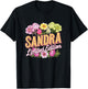 Sandra Limited Edition Vintage Custom Name Wife Grandma T-Shirt - T-Shirt | Black