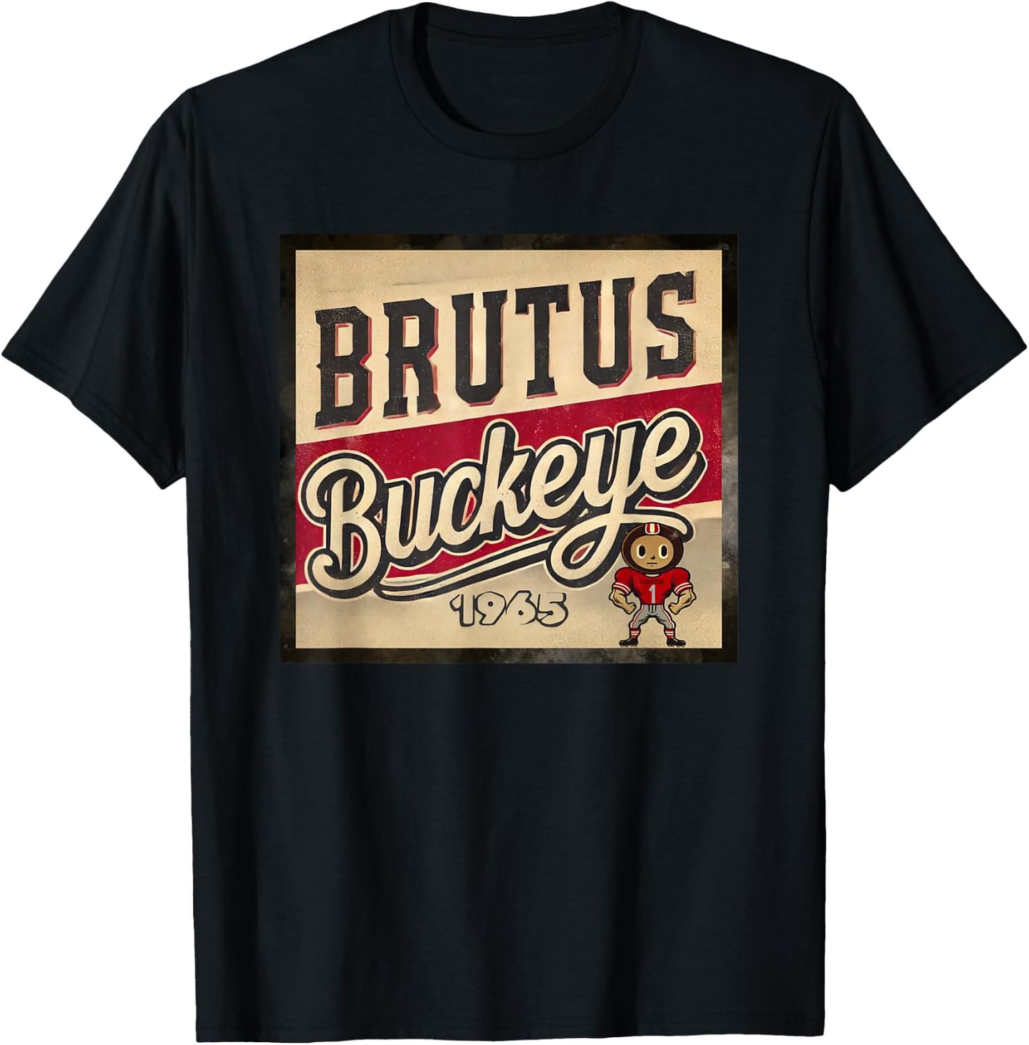 Vintage Brutus Buckeye T-Shirt - T-Shirt | Black
