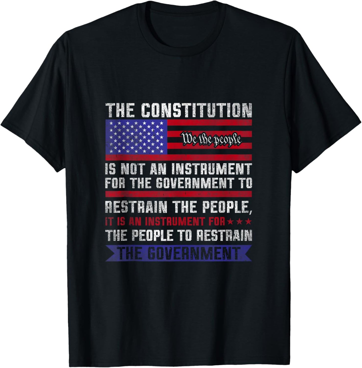 The Constitution Is An Instrument - US Patriotic T-Shirt - T-Shirt | Black