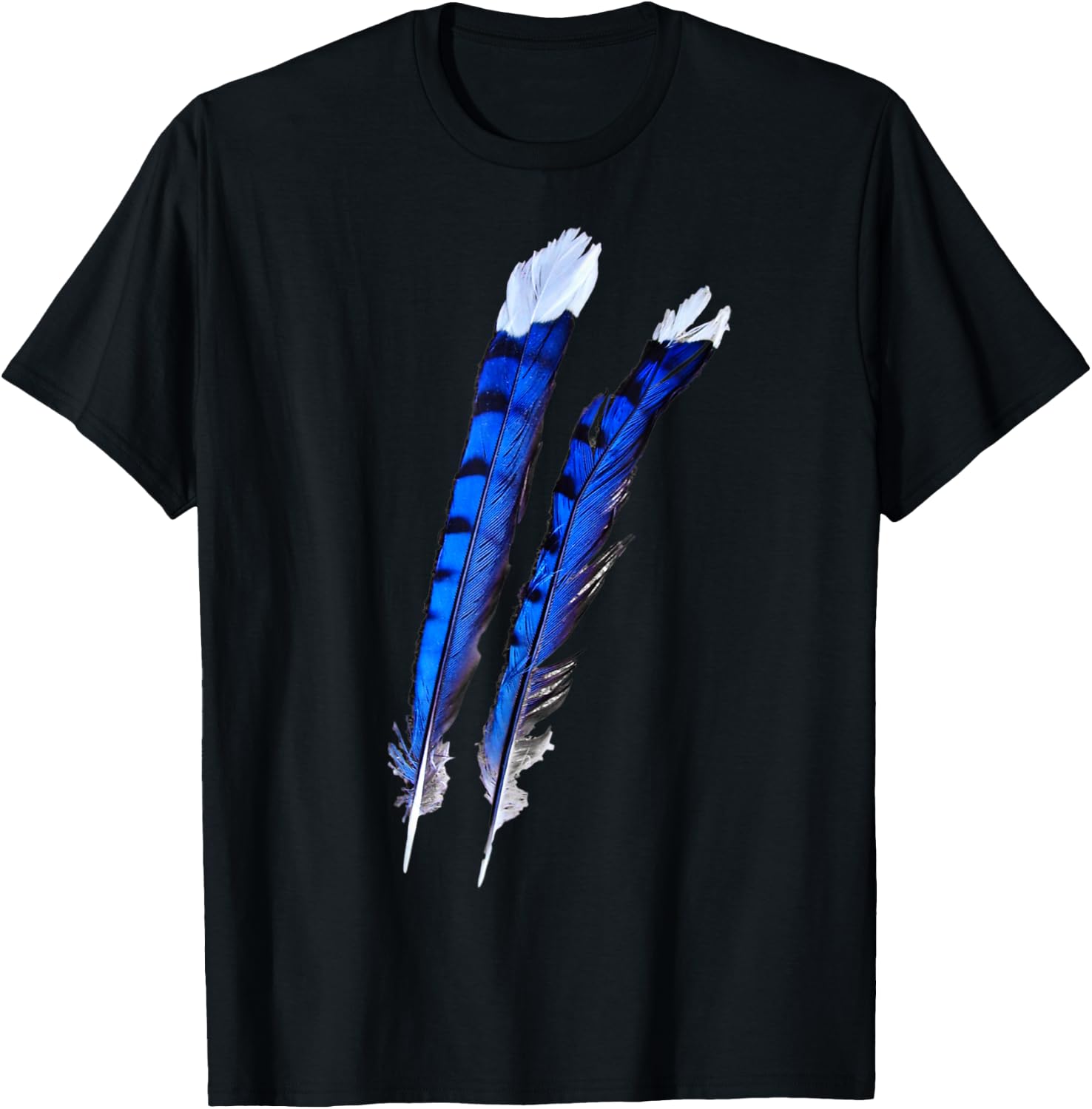 Blue Jay Bird Feathers Blue Beautiful Wildlife Birder Gift T-Shirt - T-Shirt | Black