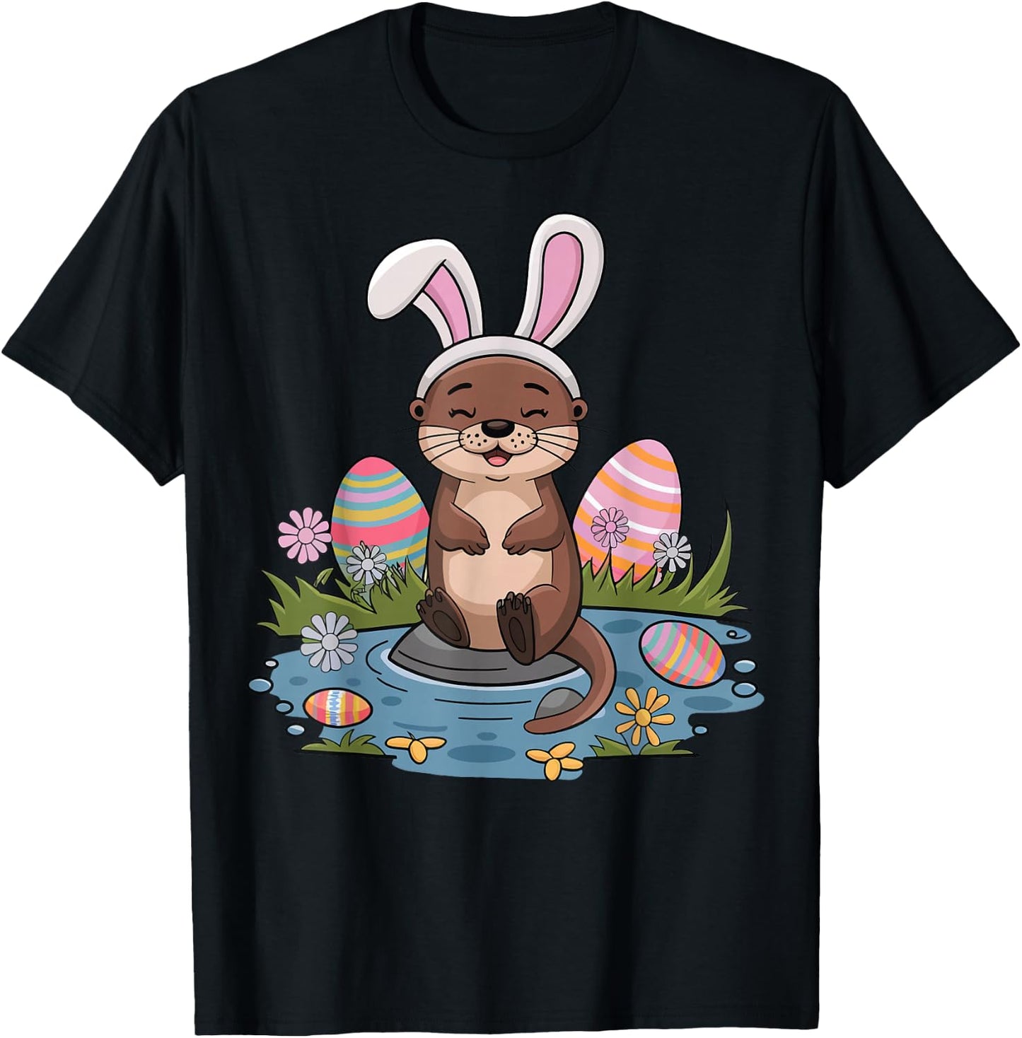 Easter Otter T-Shirt - T-Shirt | Black
