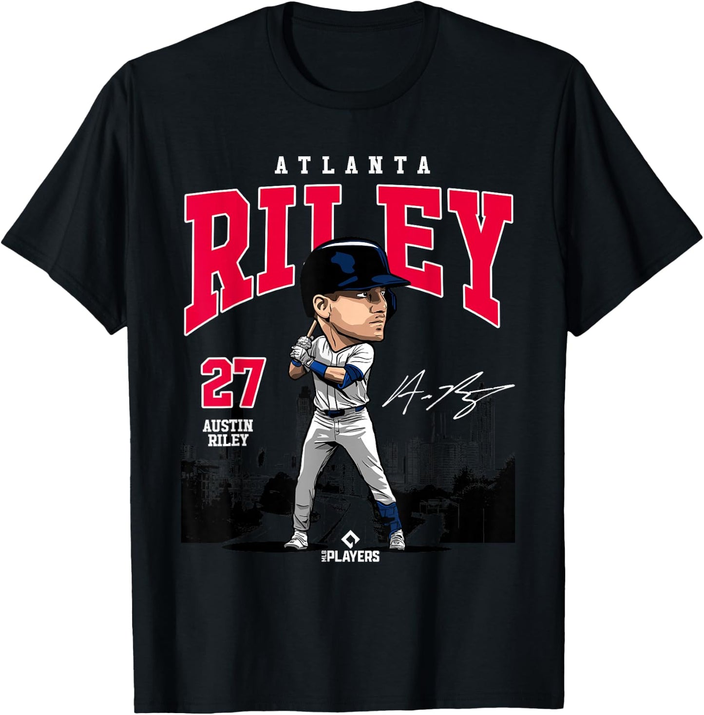 Austin Riley | Atlanta Baseball MLB Players | MLBRIL4048 T-Shirt - T-Shirt | Black
