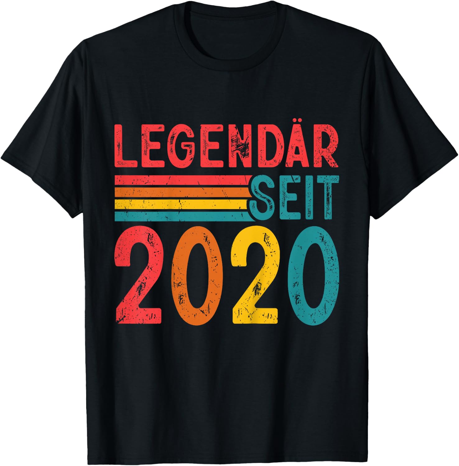 Kinder Legendär Seit 2020 Retro Jungs Mädchen 6. Geburtstagsshirt T-Shirt - T-Shirt | Black