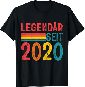 Kinder Legendär Seit 2020 Retro Jungs Mädchen 6. Geburtstagsshirt T-Shirt - T-Shirt | Black