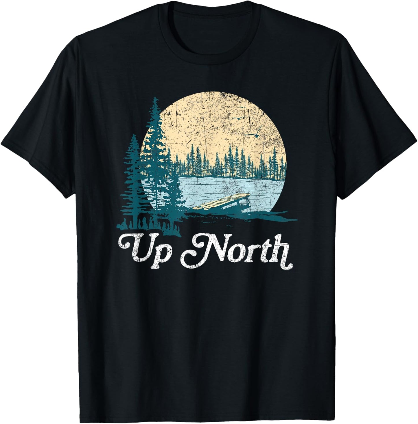 GLL Women's Retro Nature , Grey, Small, Short Sleeve, Classic Fit, Cotton 90% Polyester 10% T-Shirt - T-Shirt | Black