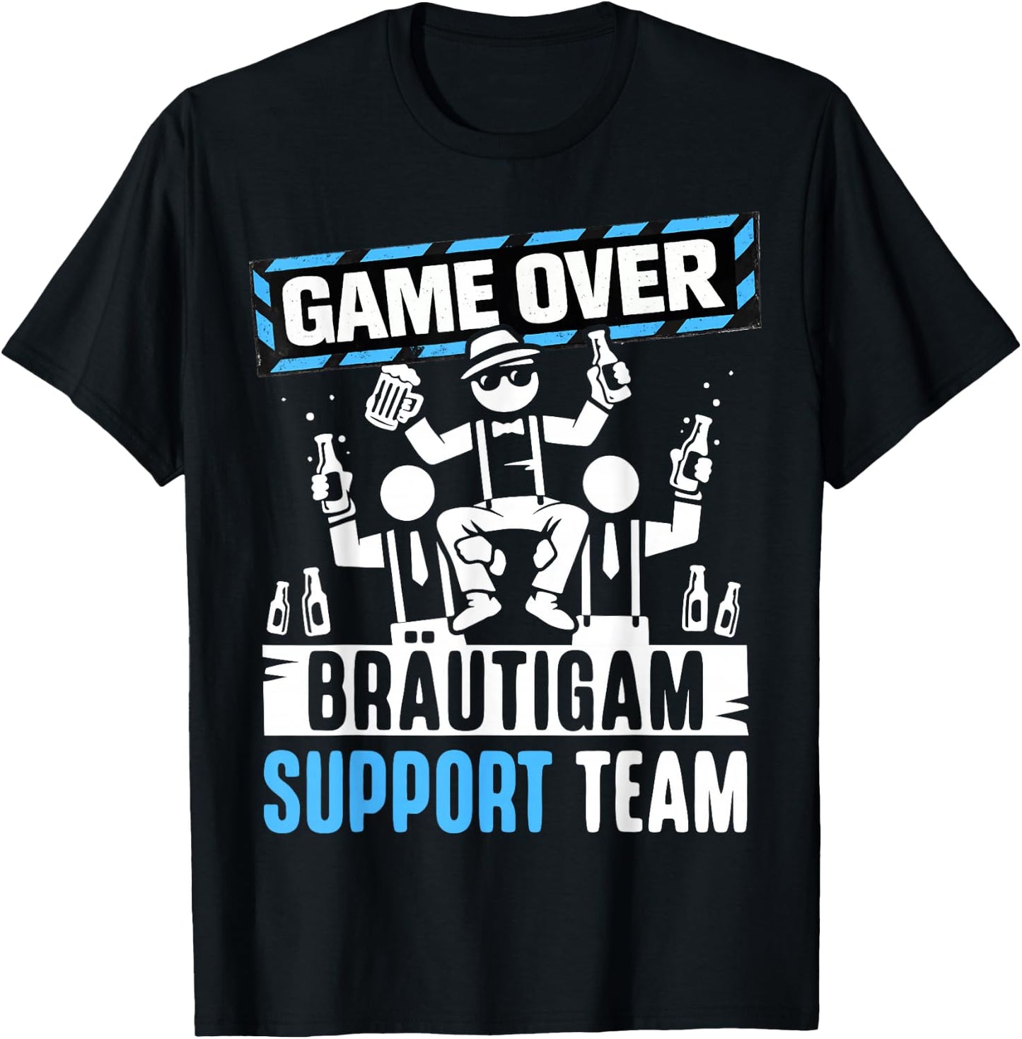 Junggesellenabschied JGA Männer Team Bräutigam JGA T-Shirt - T-Shirt | Black
