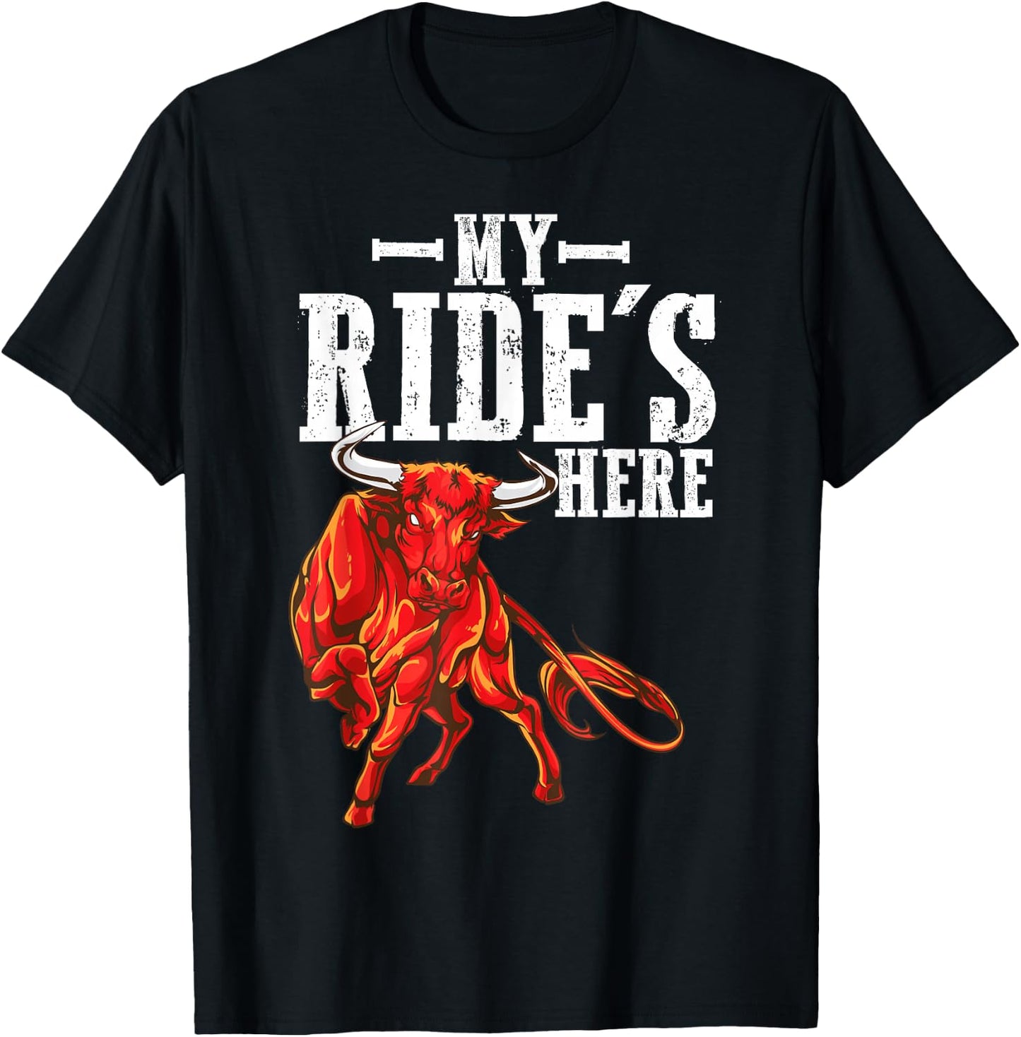 Bull Riders Rodeo for Western Ranch Cowboys T-Shirt - T-Shirt | Black
