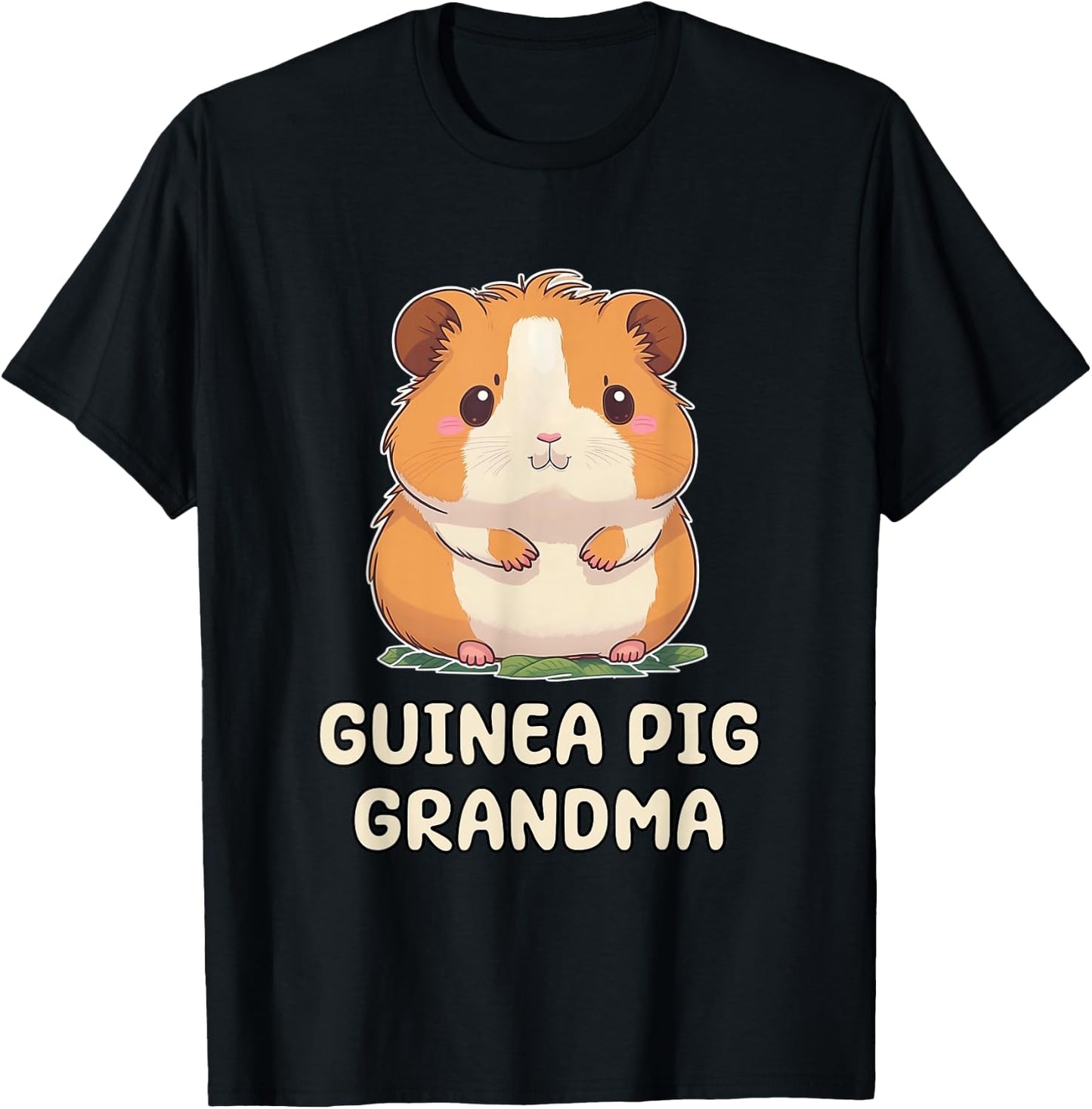Funny, Cute Guinea Pig Grandma Grandmother Nana T-Shirt - T-Shirt | Black