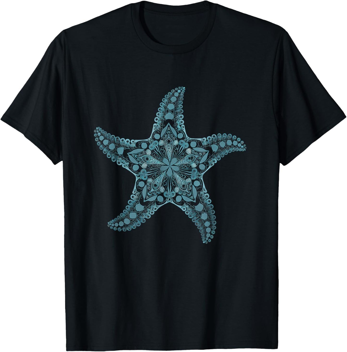 Mandala Starfish Sea Star T-Shirt - T-Shirt | Black