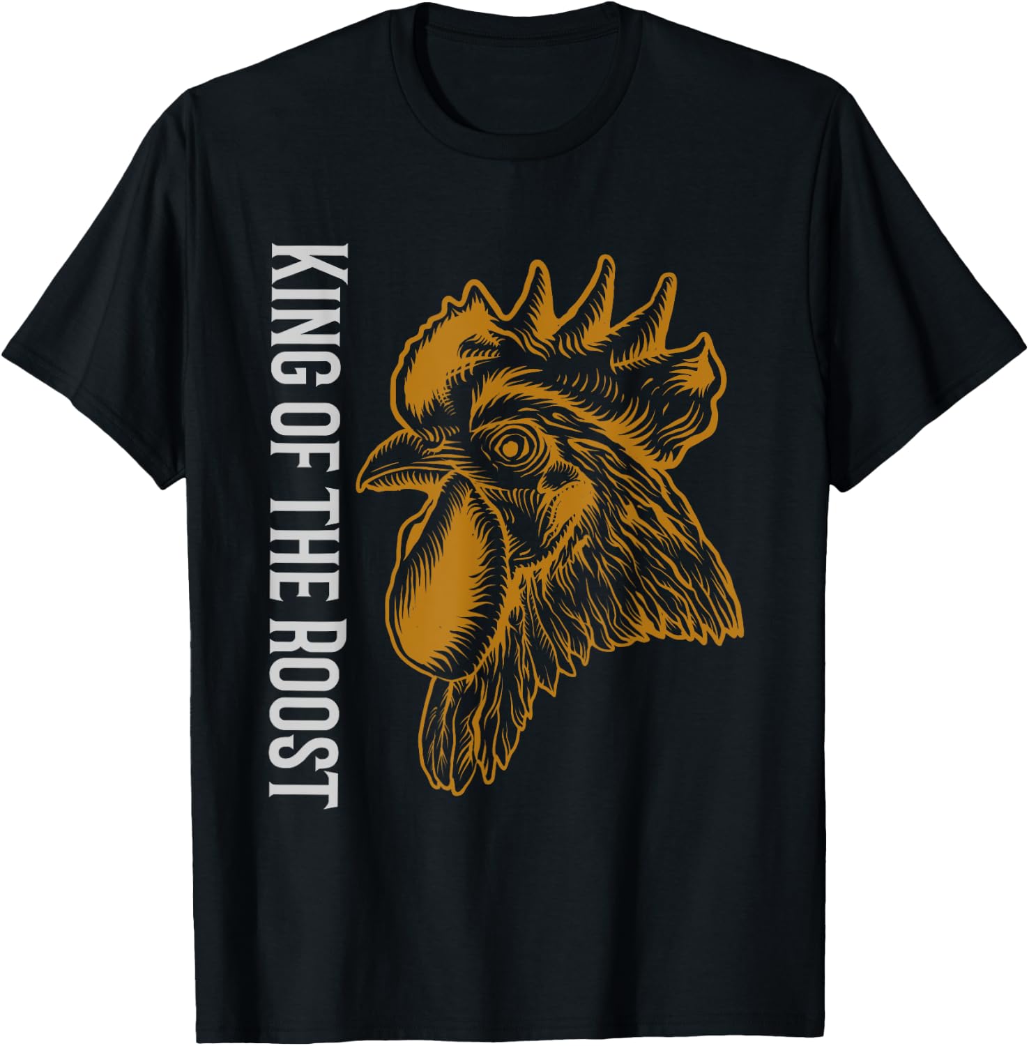 Fathers Day Gift King of the Roost Chicken Dad Farmer T-Shirt - T-Shirt | Black