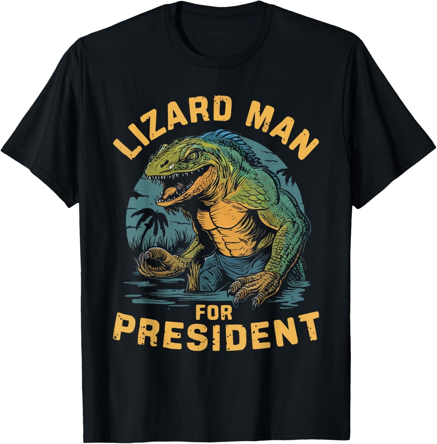 Lizard Man of Scape Ore Swamp Cryptozoology Cryptid T-Shirt - T-Shirt | Black