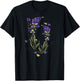 Lavender Purple Flowers Herb Field Botanical Stems T-Shirt - T-Shirt | Black