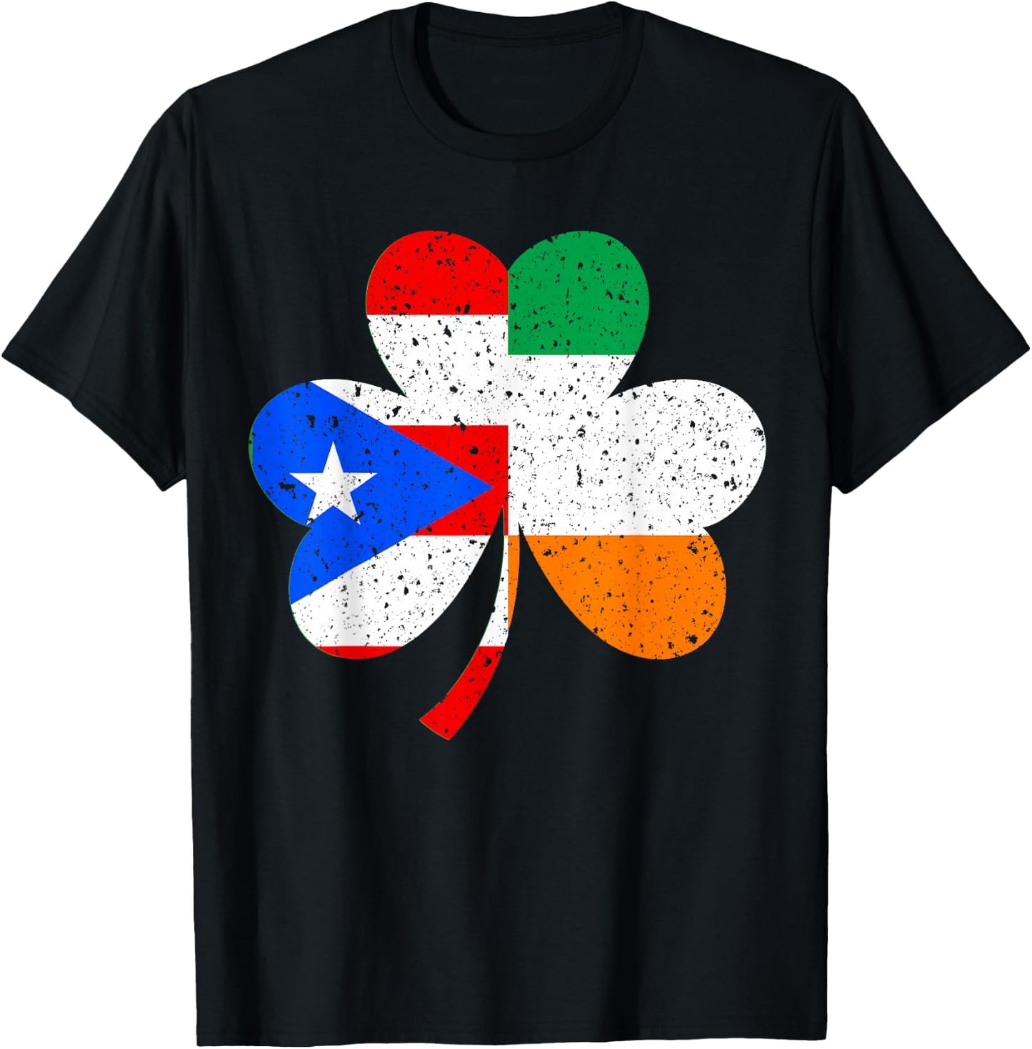 St Patricks Day Ireland Irish Puerto Rican Gift T-Shirt - T-Shirt | Black