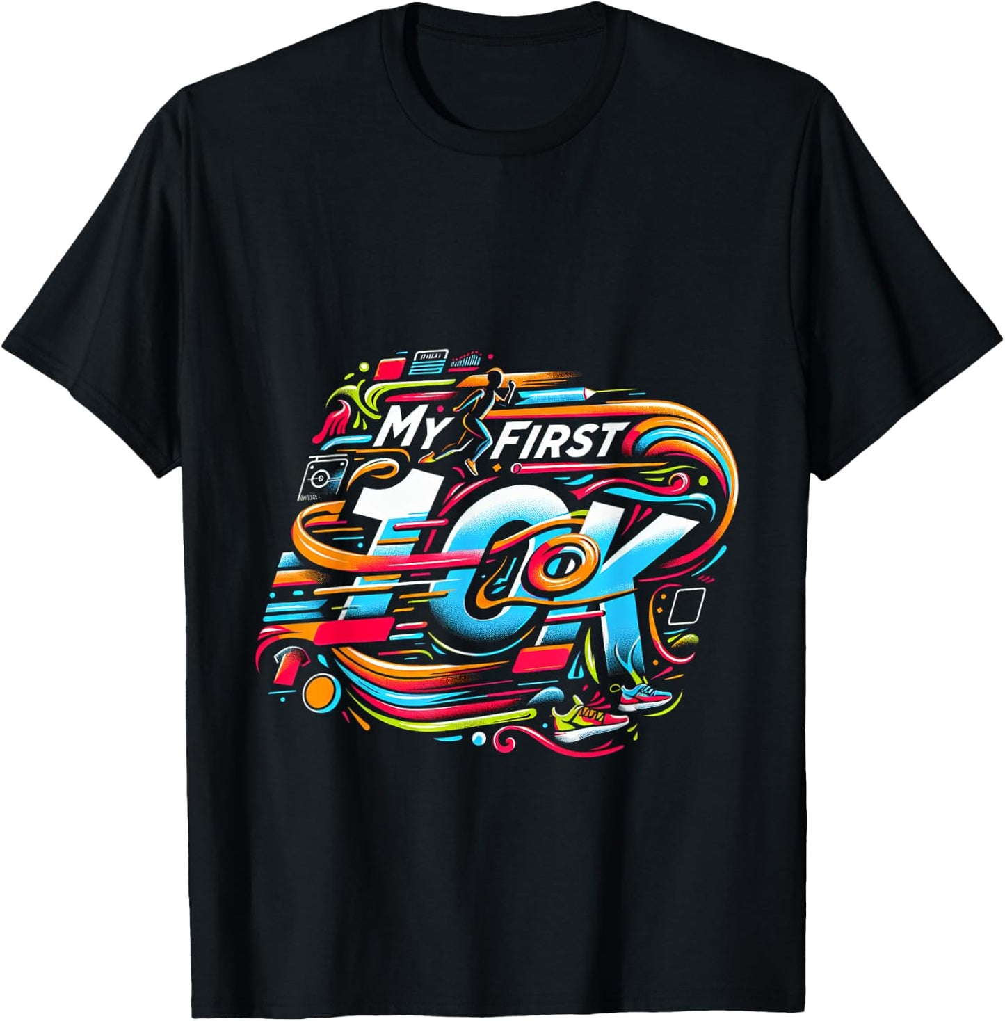My First 10K Beginner Achievement Marathon T-Shirt - T-Shirt | Black