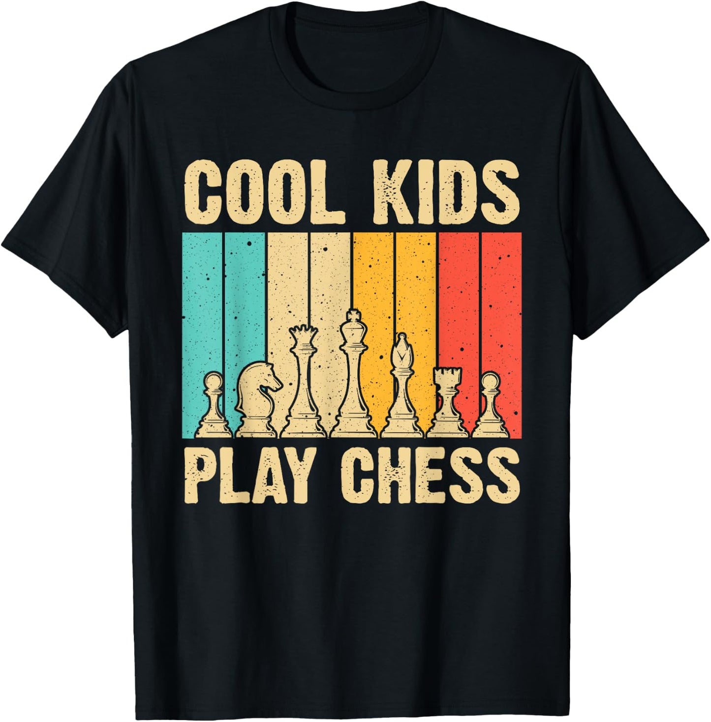 Cool Chess Lover Art For Kids Boys Men Novelty Chess Player T-Shirt - T-Shirt | Black