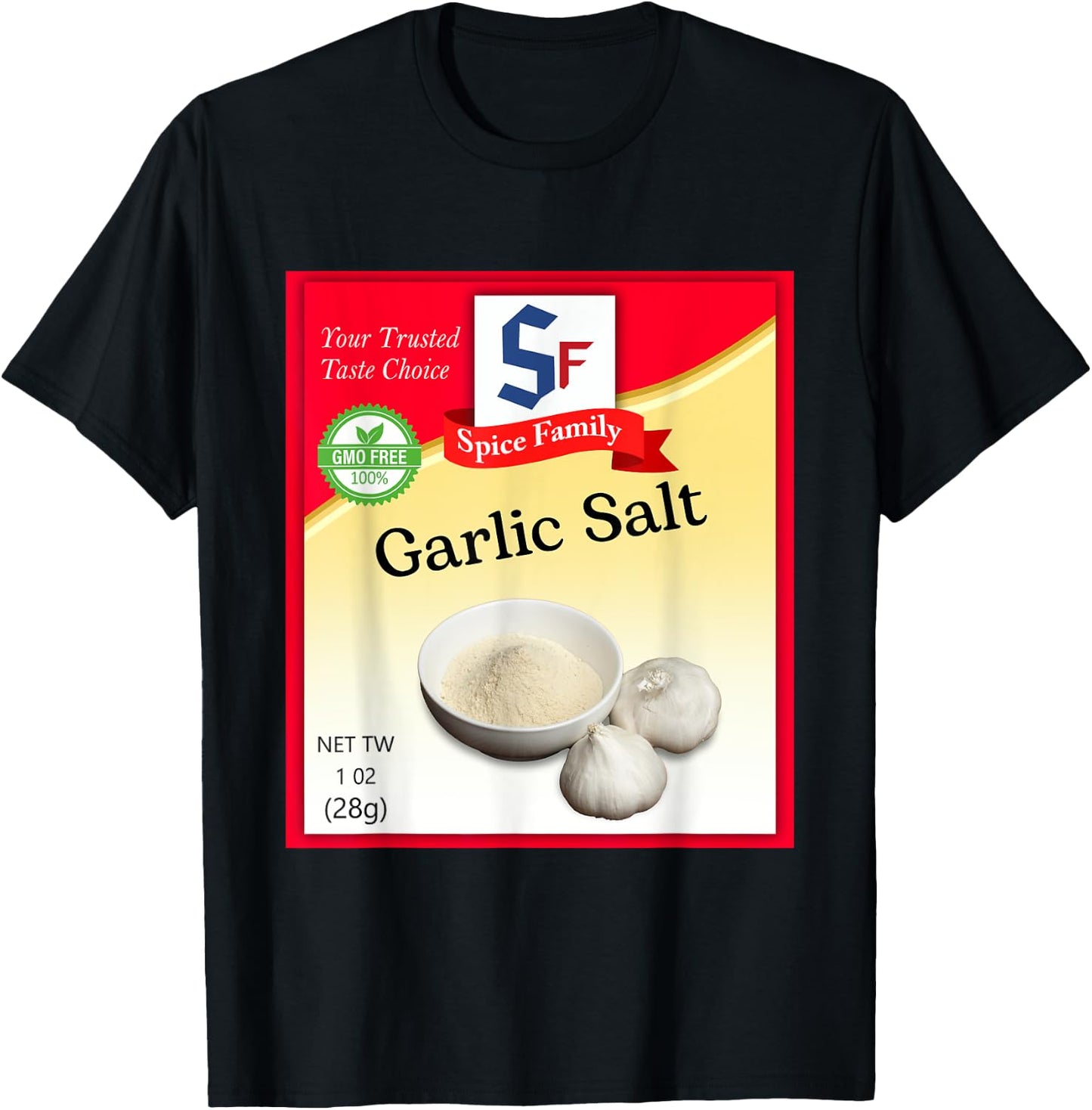 Garlic Salt Condiment Costume Holiday Spice Group Costumes T-Shirt - T-Shirt | Black