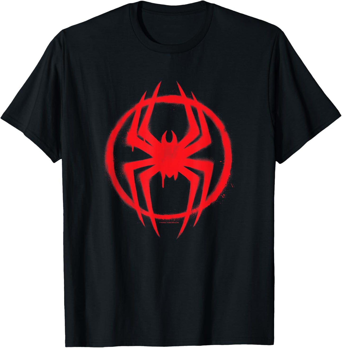 Marvel Spider-Man: Across the Spider-Verse Miles Symbol , black T-Shirt - T-Shirt | Black