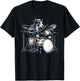 Cute Cow Playing Drums Cows Drummer Music T-Shirt - T-Shirt | Black