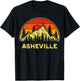 Retro Asheville North Carolina NC Mountains Hiking Souvenir T-Shirt - T-Shirt | Black