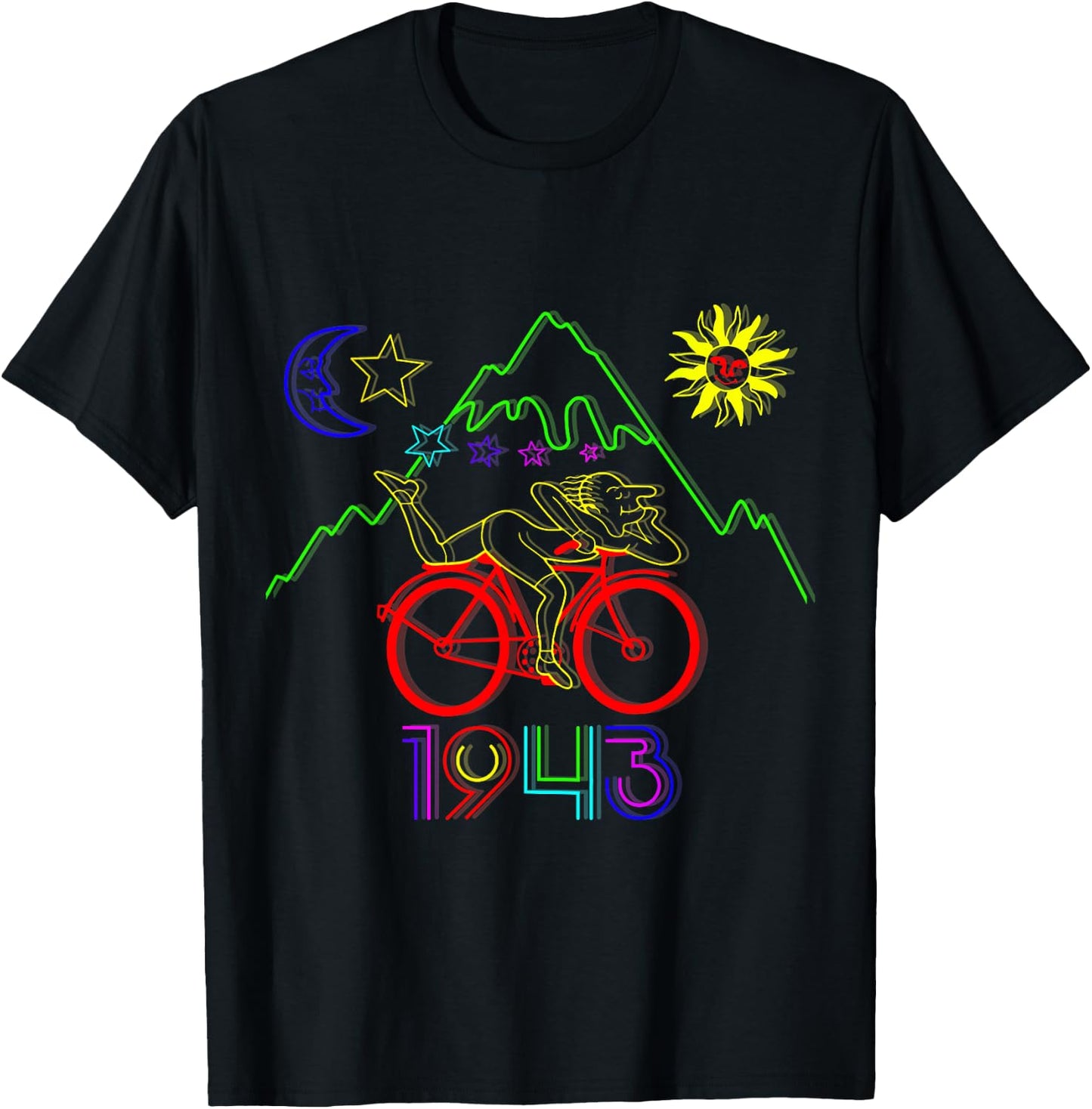 Bicycle Day 1943 LSD Creator Acid Trip , Black, S T-Shirt - T-Shirt | Black