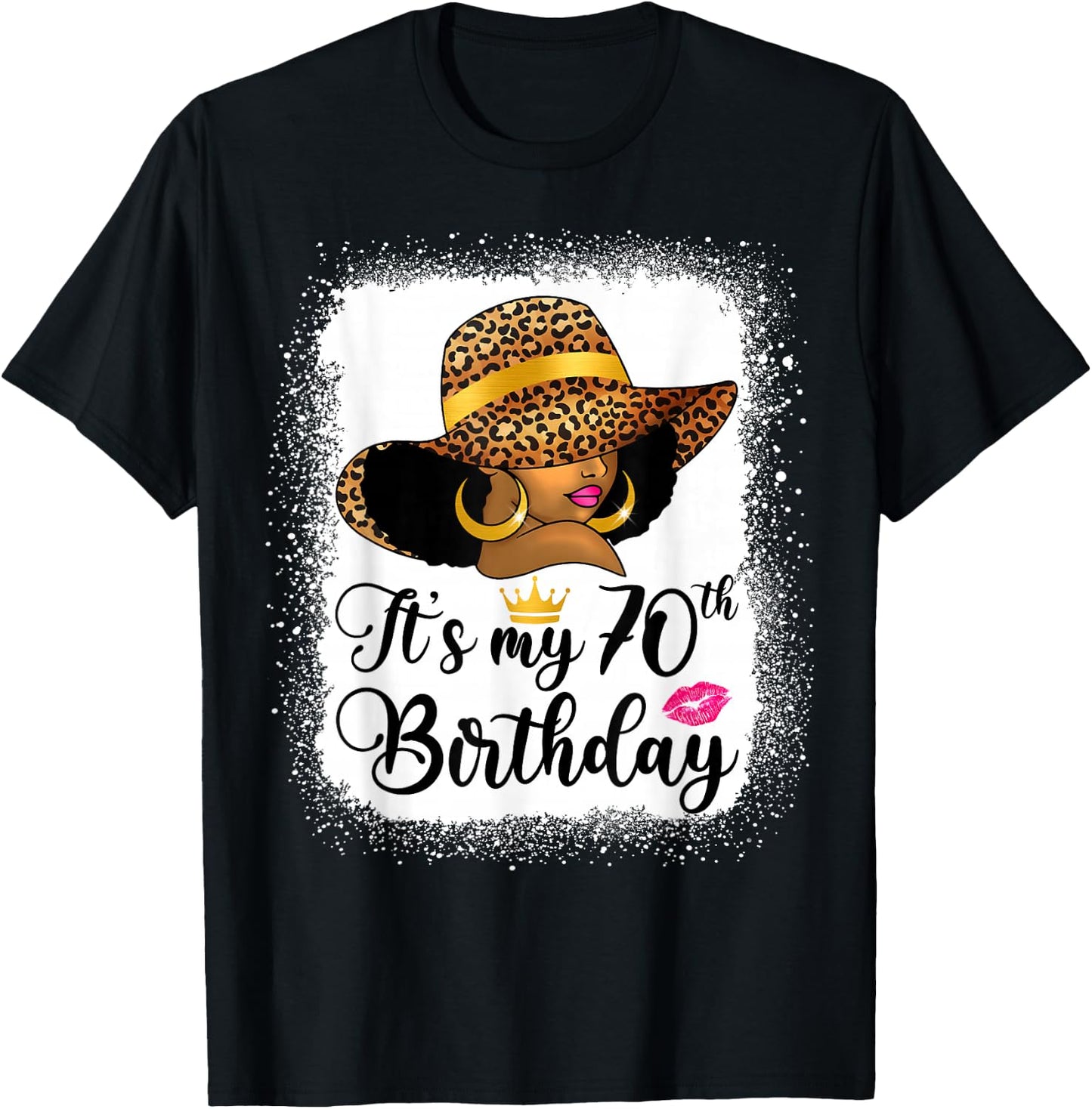 African American Woman It's My 70th Birthday Black Queen T-Shirt - T-Shirt | Black