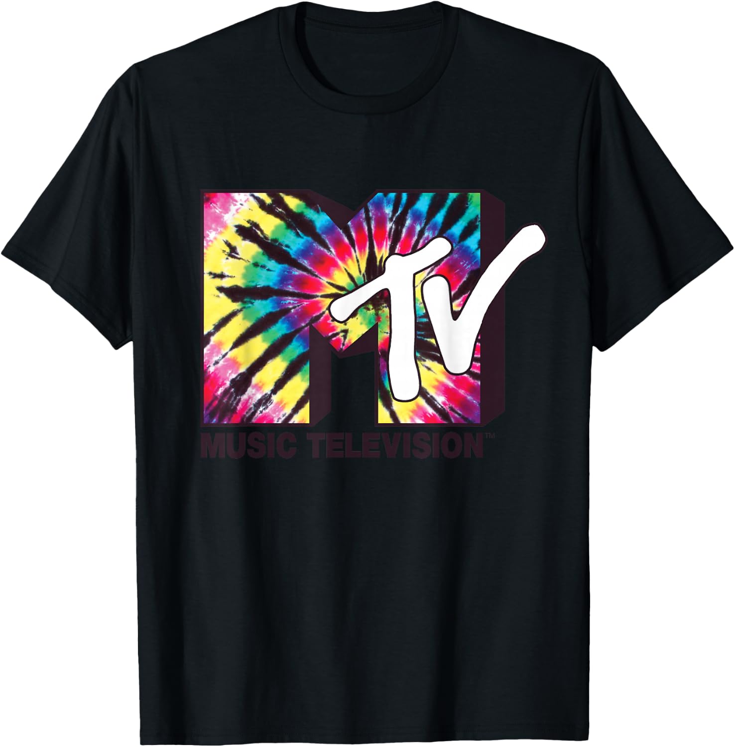 MTV - Tie Dye Logo T-Shirt - T-Shirt | Black
