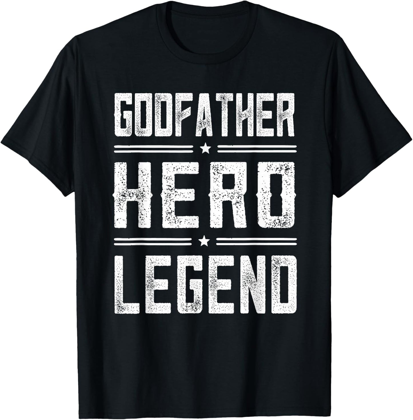 Godfather Hero Legend - Vintage Distressed Godfather T-Shirt - T-Shirt | Black