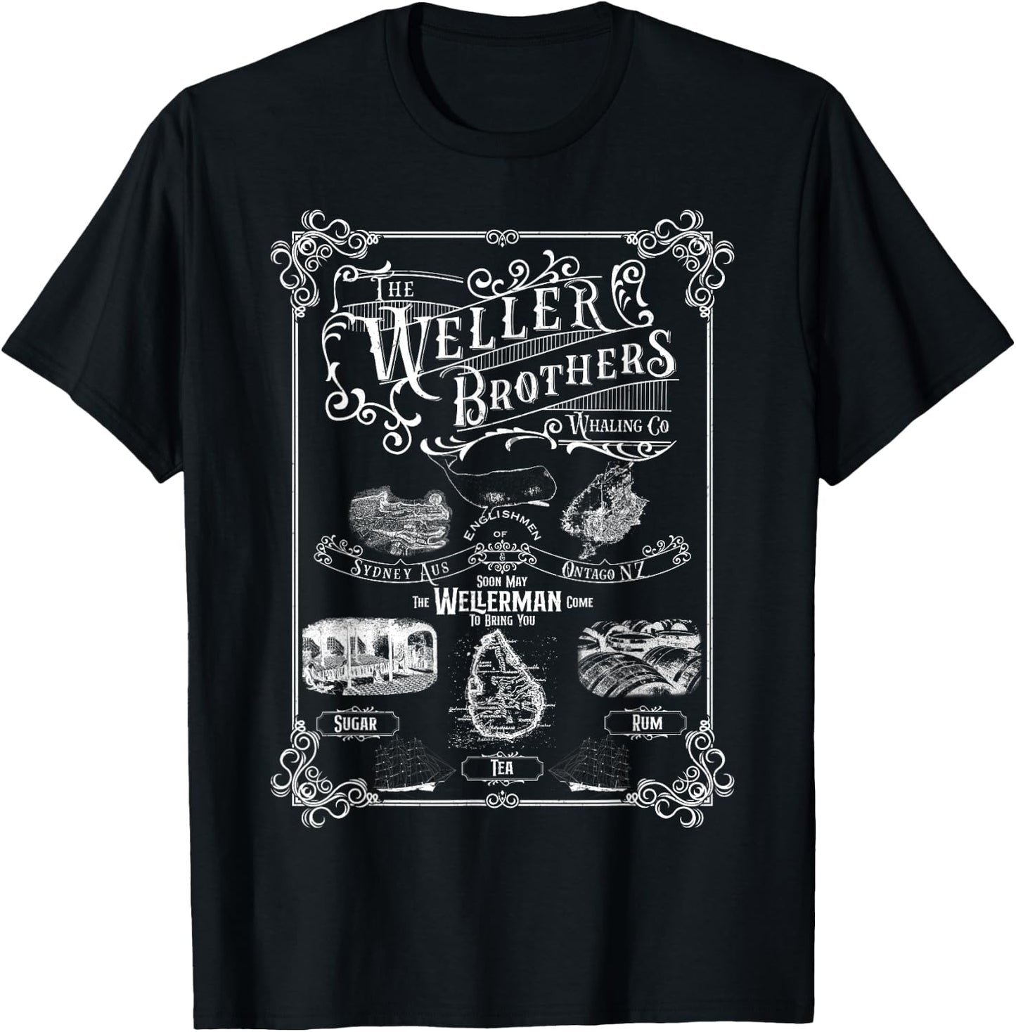 Wellerman Sea Shanty Weller Brothers Soon may the Wellerman T-Shirt - T-Shirt | Black
