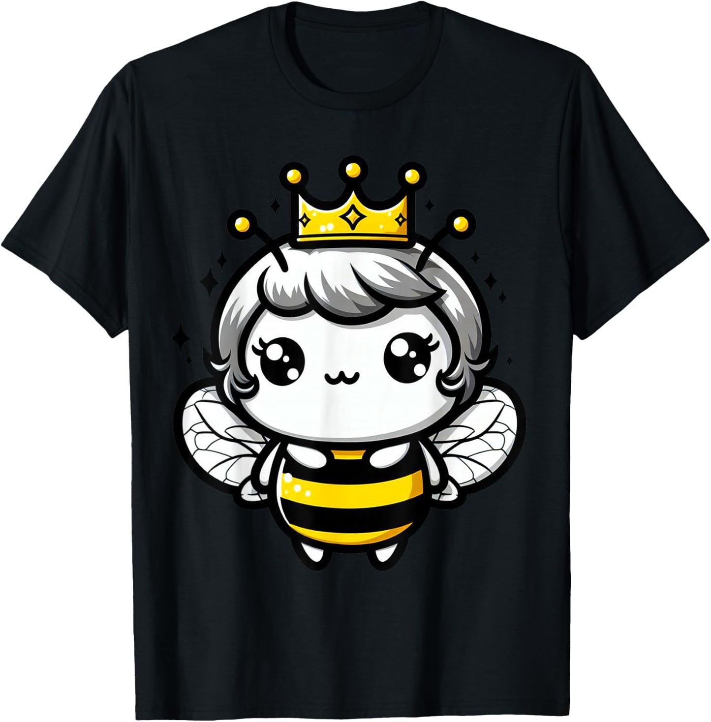 Queen Bee Crown Women Men Girls Honey Hive Bee Keeper Bee T-Shirt - T-Shirt | Black