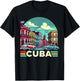 Cuba Women's Love Cuba Flag Design Cuban Roots T-Shirt - T-Shirt | Black