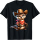 Cowboy Otter Western Rodeo Lasso Bandana Animal T-Shirt - T-Shirt | Black