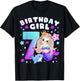 7th Birthday Girl 7 Years Mermaid Number 7 T-Shirt - T-Shirt | Black