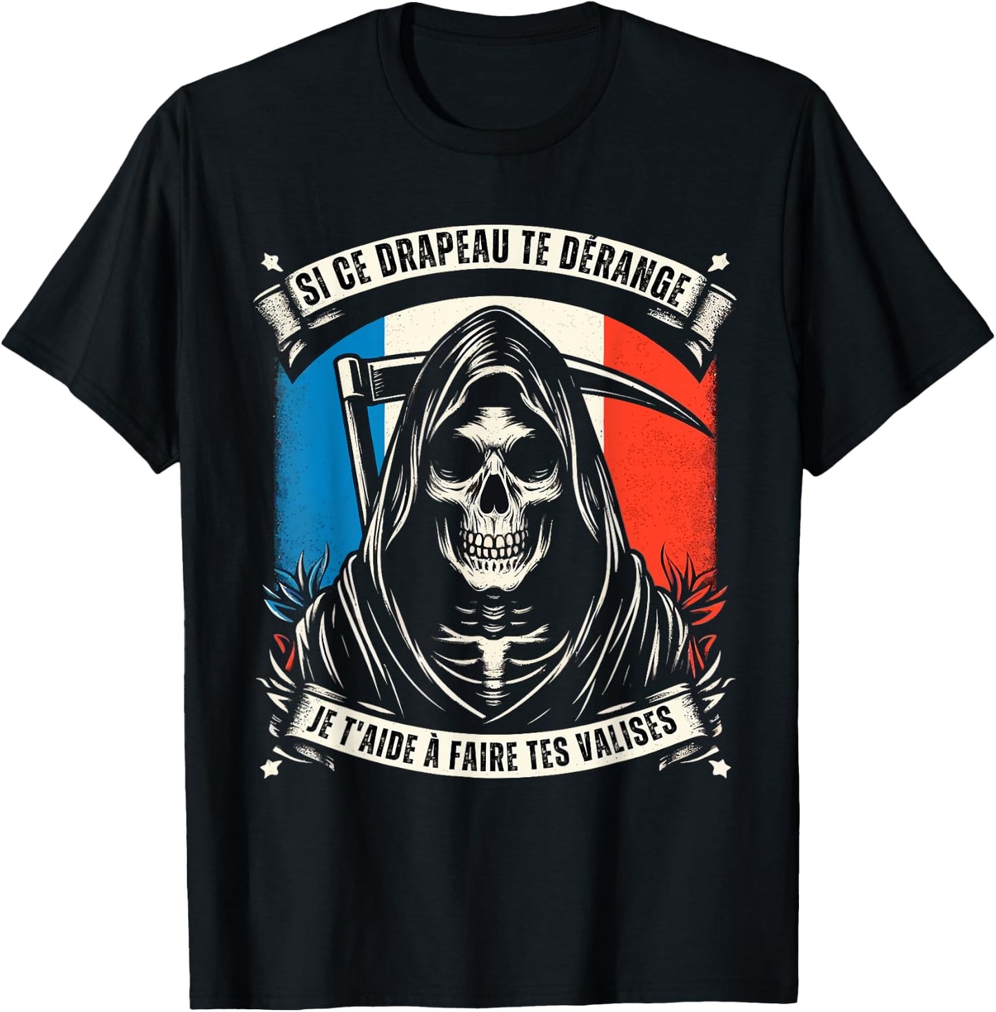 If this flag bothers you I help you pack your bags , Black, S T-Shirt - T-Shirt | Black