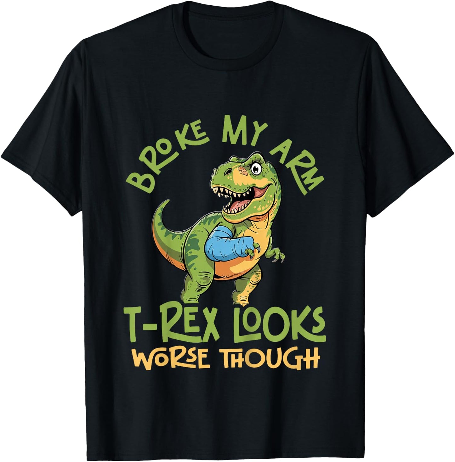 Kids Kid's "I Broke An Arm But The T-Rex Looks Worse" - T-Rex T-Shirt - T-Shirt | Black