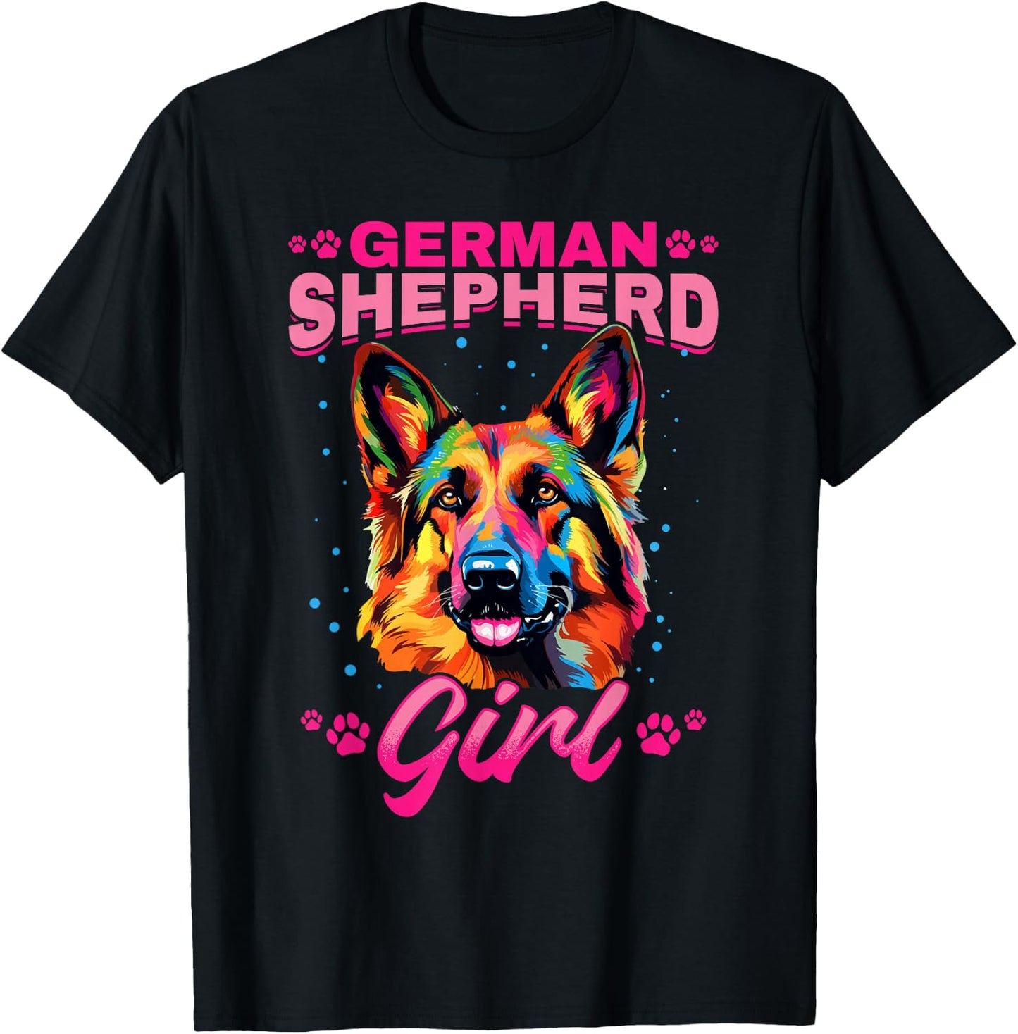 German Shepherd Dog Breed German Shepherd Girl T-Shirt - T-Shirt | Black