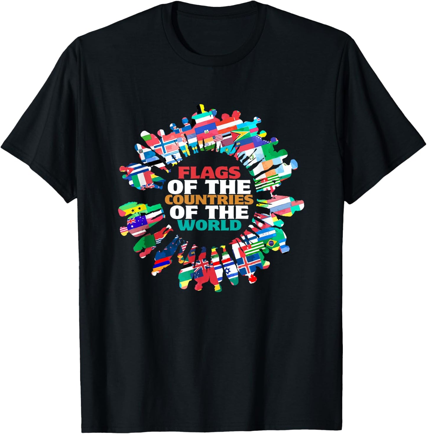 Flags of The Countries of The World International Humans T-Shirt - T-Shirt | Black