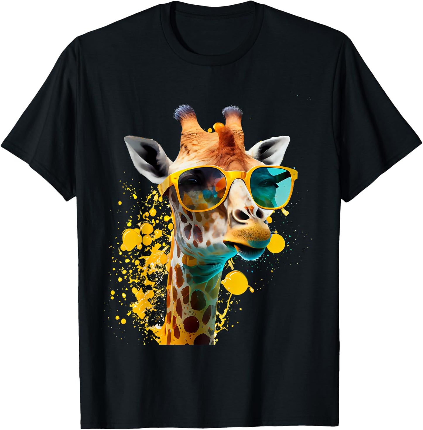 Giraffe Sunglasses T-Shirt - T-Shirt | Black