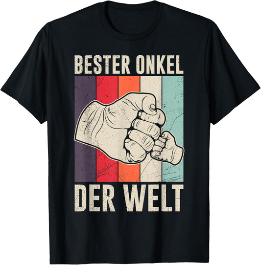 Men's with Bester Onkel der Welt Design, black T-Shirt - T-Shirt | Black