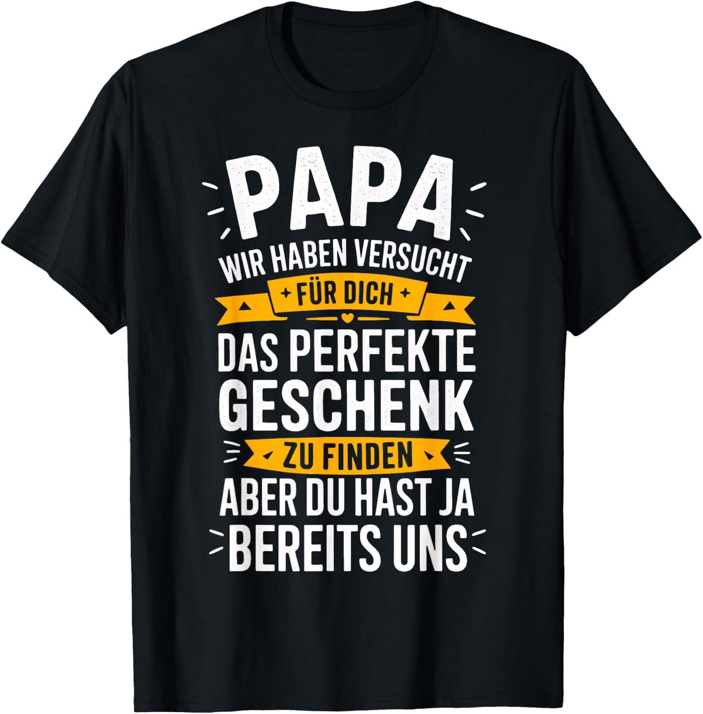 Papa Geschenk Papa Vatertag Shirt Herren Lustig Papa T-Shirt - T-Shirt | Black