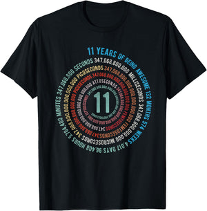 11 Years Birthday Helix 11 Year Boys Girls Birthday T-Shirt - T-Shirt | Black