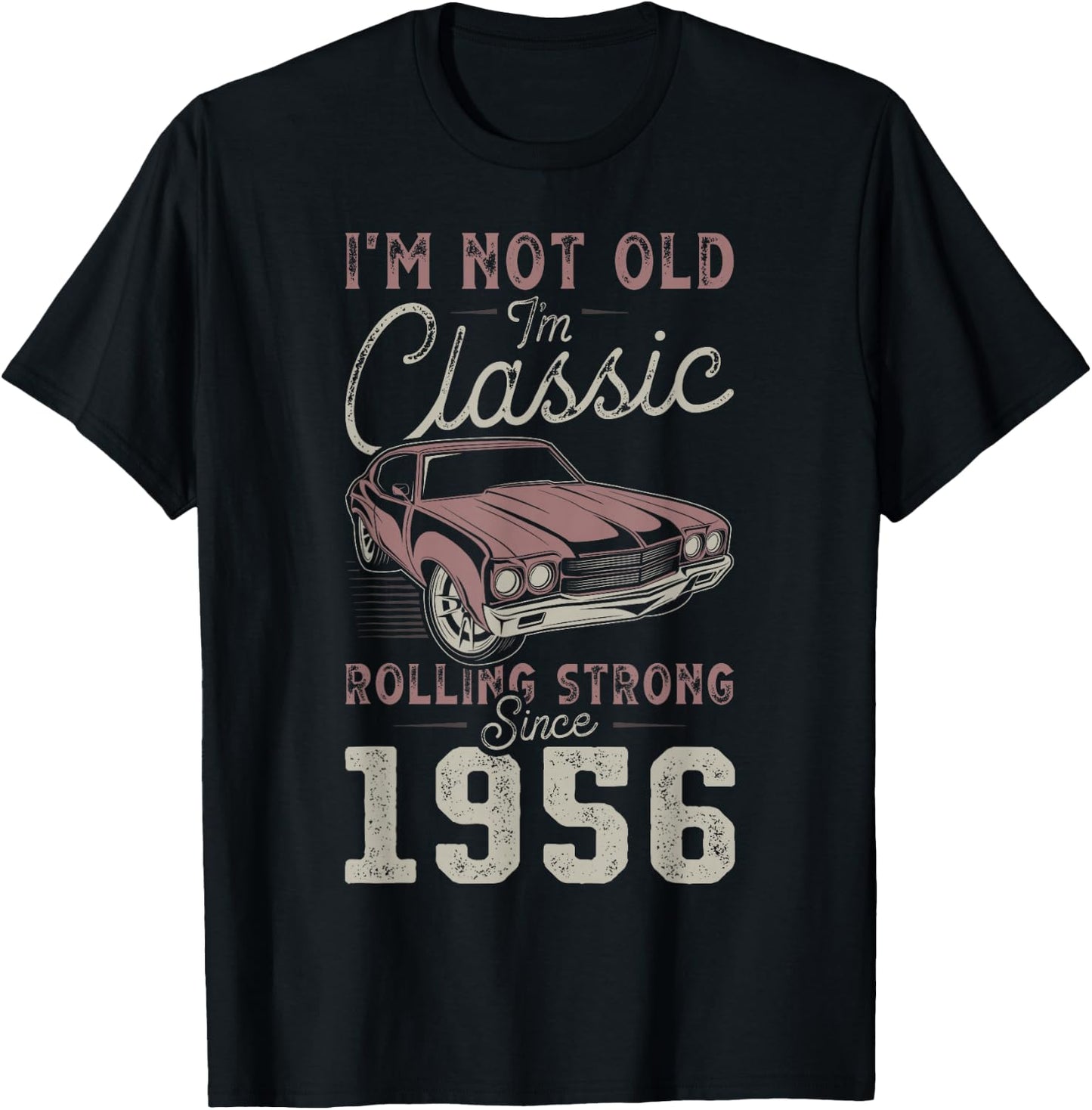 1956 Muscle Car 70. Geburtstag Oldtimer T-Shirt - T-Shirt | Black