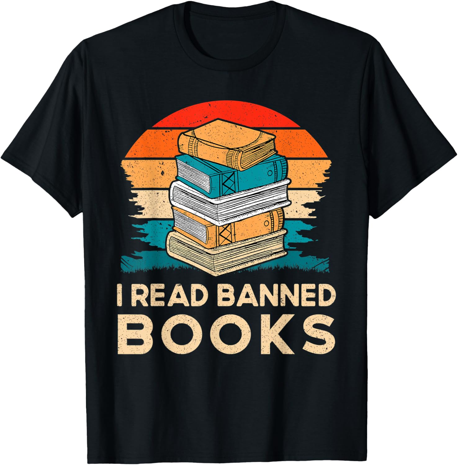 I Read Banned Books For Book Lover Book Nerd Book Worm T-Shirt - T-Shirt | Black